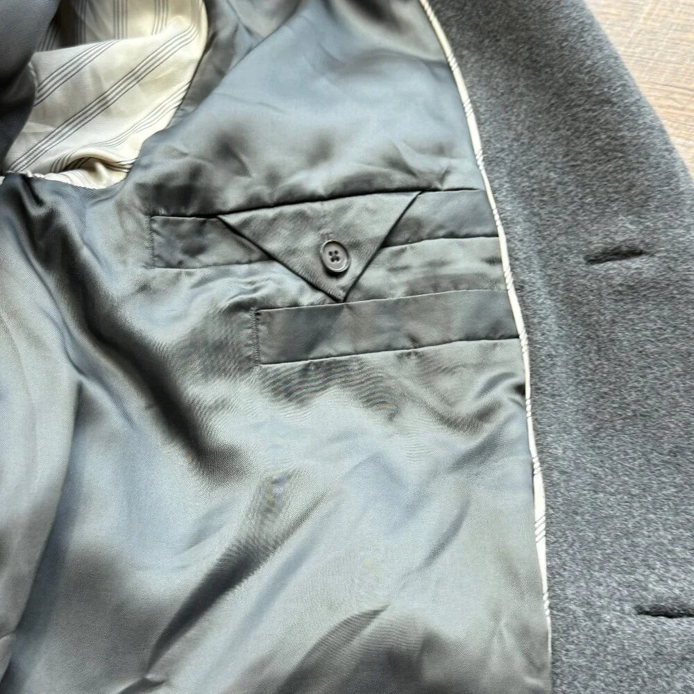 Lands’ End Men’s Wool Over Coat Sz 40 Tall - Picture 10 of 13